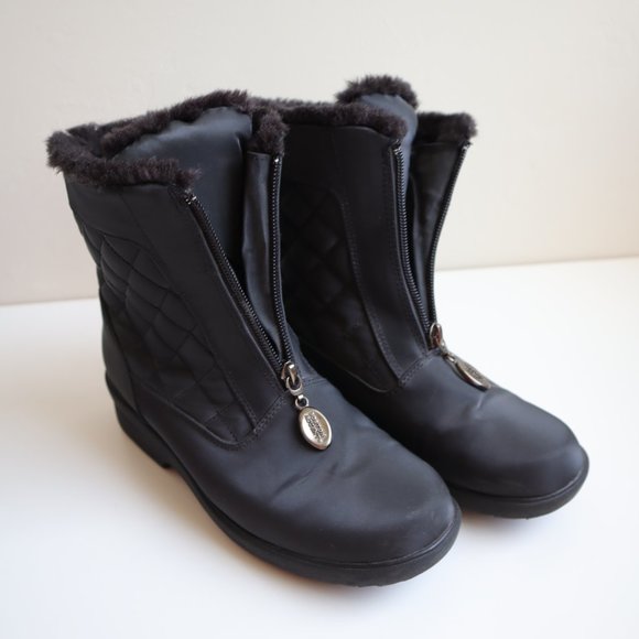 Boston Accent Weatherproof Ankle Boots, Non-skid Soles and Heels, Size 7 - Picture 3 of 5